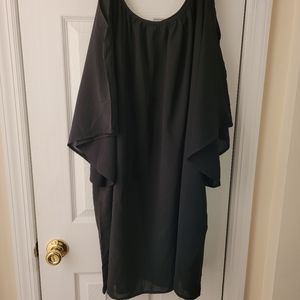 Black Shein Cold Shoulder Dress 2XL